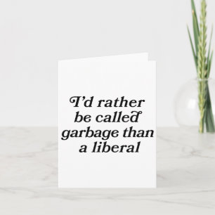 Ik zou liever Garge genoemd worden dan een liberaa Kaart