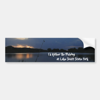 Ik zou liever Gevist zijn in Lake Scott State Park Bumpersticker