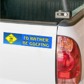 Ik zou liever Golfing zijn Bumpersticker (Op Truck)