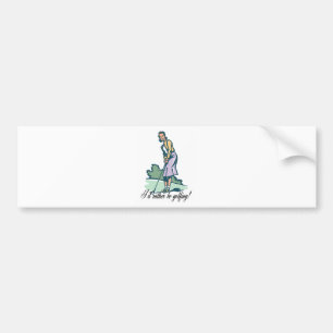 Ik zou liever Golfing zijn! Bumpersticker