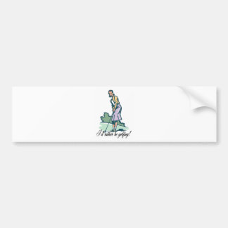 Ik zou liever Golfing zijn! Bumpersticker