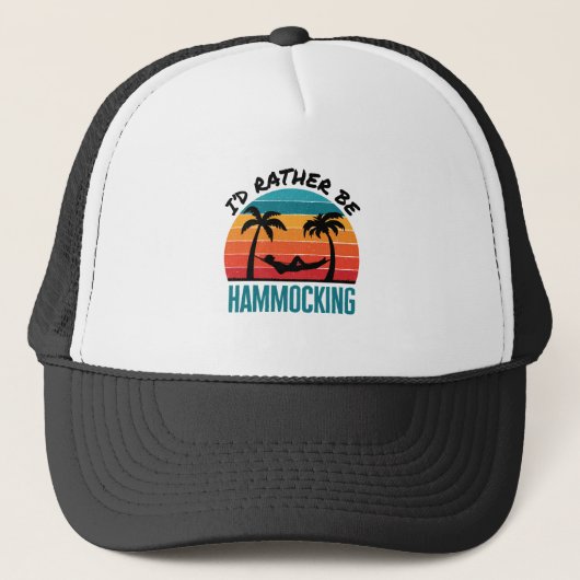 Ik zou liever Hammocking zijn Trucker Pet (Voorkant)