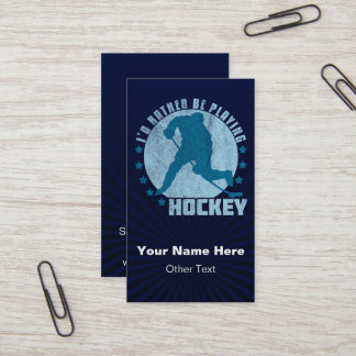 Ik zou liever Hockey Visitekaartjes spelen