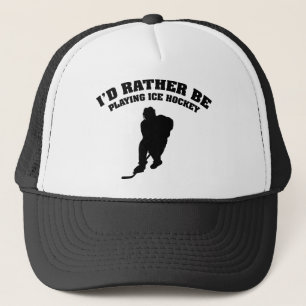 Ik zou liever ijshockey spelen trucker pet