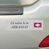 Ik zou liever in ARKANSAS zijn Bumpersticker (Op auto)