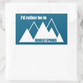 Ik zou liever in Berkeley Springs Mountain zijn Rechthoekige Sticker (Tas)