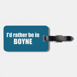 Ik zou liever in Boyne Michigan zijn Bagagelabel