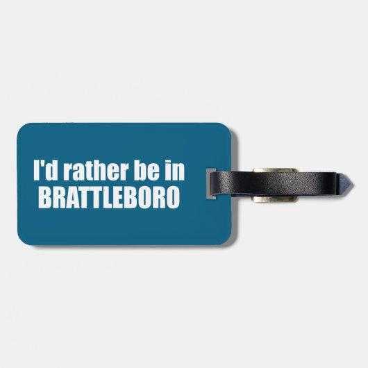 Ik zou liever in Brattleboro Vermont zijn Bagagelabel (Achterkant horizontaal)