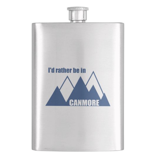 Ik zou liever in Canmore Mountain zijn Flacon (Voorkant)