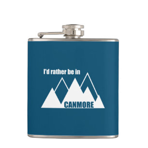 Ik zou liever in Canmore Mountain zijn Heupfles