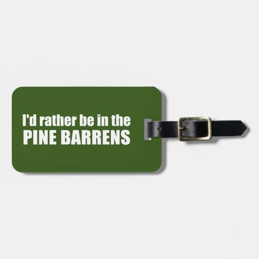 Ik zou liever in de pijnbomen zitten bagagelabel (Voorkant horizontaal)