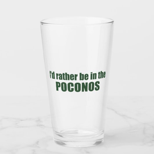 Ik zou liever in de Poconos zijn Glas (Voorkant)