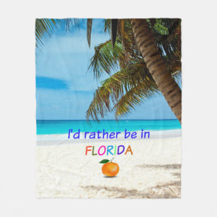 Ik zou liever in Florida zijn Fleece Deken