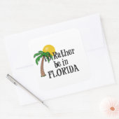 Ik zou liever in Florida zijn Vierkante Sticker (Envelop)