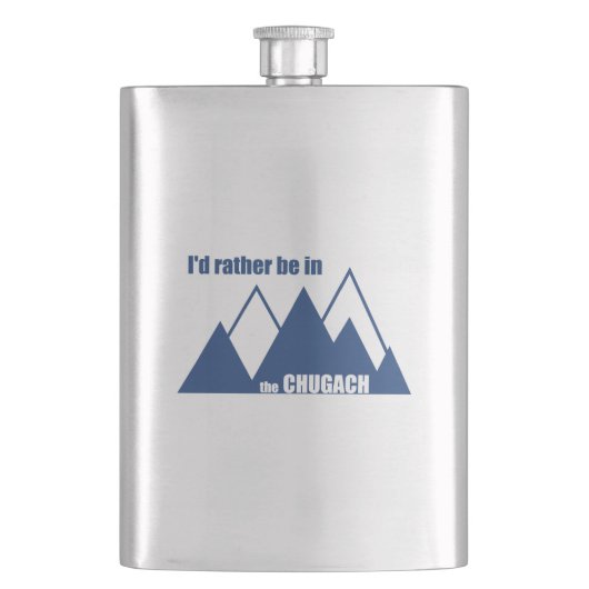 Ik zou liever in het Chugach-gebergte zijn Flacon (Voorkant)
