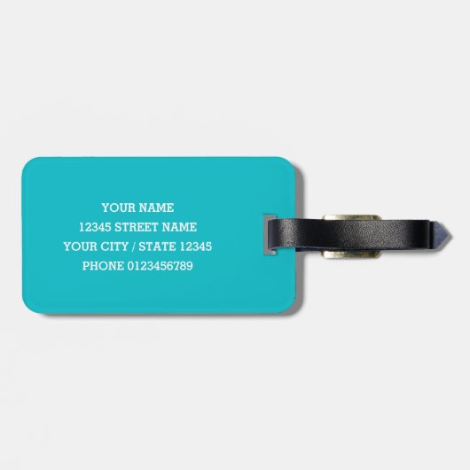 Ik zou liever in Miami's grappige palmboomreis zij Bagagelabel (Achterkant horizontaal)