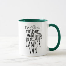 Ik zou liever in mijn Camper Van Coffee Mok zijn
