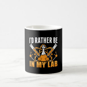 Ik zou liever in mijn lab-technicus zitten. koffiemok