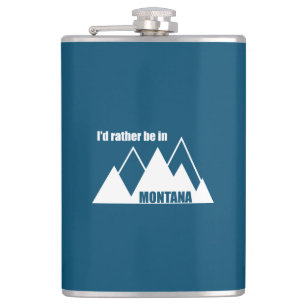 Ik zou liever in Montana Mountain zijn Heupfles