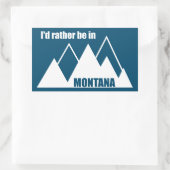 Ik zou liever in Montana Mountain zijn Rechthoekige Sticker (Tas)