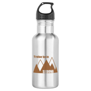 Ik zou liever in Sedona Mountain zijn Waterfles