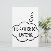 Ik zou liever jagen briefpapier (Staand voorkant)