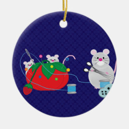 Ik zou liever kerstversiering naaien keramisch ornament