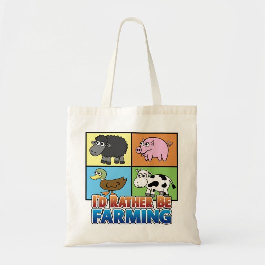Ik zou liever landbouw zijn! (virtuele boer) tote bag (Voorkant)