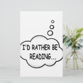 Ik zou liever lezen briefpapier (Staand voorkant)