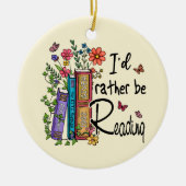 Ik zou liever lezen keramisch ornament (Voorkant)