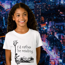 Ik zou liever lezen met  illustratie t-shirt