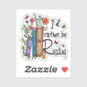 Ik zou liever lezen sticker (Vel)