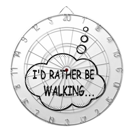 Ik zou liever lopen dartbord (Voorkant)