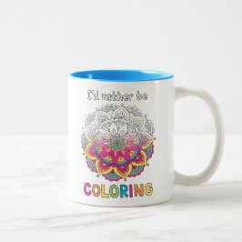 Ik zou liever Mandala COLORING BOOKS Mok kleuren
