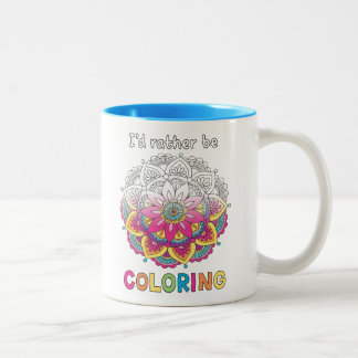 Ik zou liever Mandala COLORING BOOKS Mok kleuren
