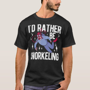 Ik zou liever met Apnoe Diver Scuba Underwa gaan s T-shirt