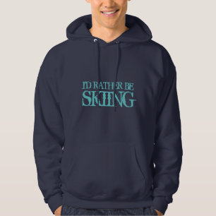 Ik zou liever met die hoodie skiën.