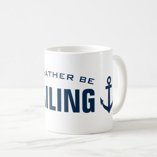 Ik zou liever met Funny nautical koffiesolade mok  (Voorkant rechts)