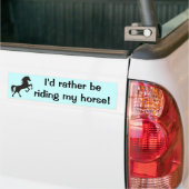 Ik zou liever m'n paard rijden. Bumpersticker (Op Truck)