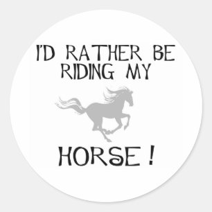 Ik zou liever m'n paard ruiken. ronde sticker