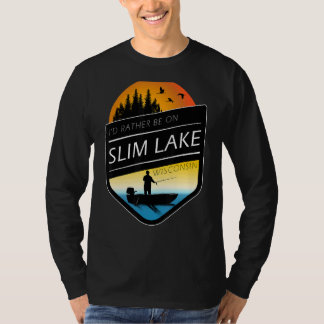 Ik zou liever op het Slim Lake Wisconsin Gevist zi T-shirt