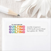 Ik zou liever Rainbow Ombre Letters Label quilten (Insitu)