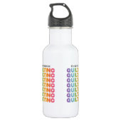 Ik zou liever Rainbow Ombre letters snoeien Waterfles (Achterkant)