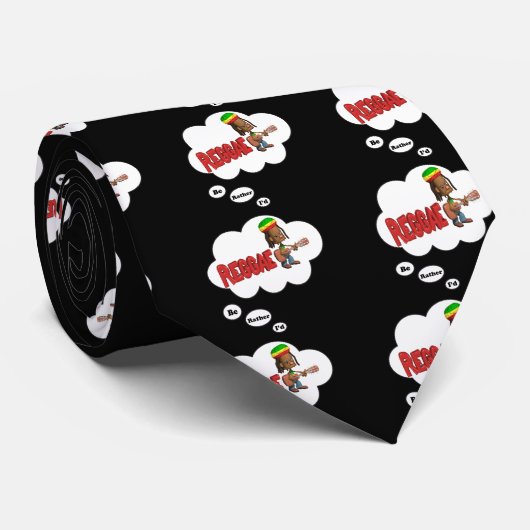 Ik zou liever Reggae spelen Stropdas (Opgerold)