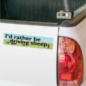 Ik zou liever schaap rijden bumpersticker (Op Truck)