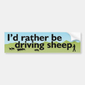 Ik zou liever schaap rijden bumpersticker (Voorkant)