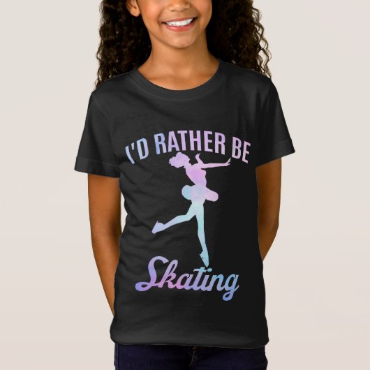 Ik zou liever schaatsen t-shirt (Voorkant)