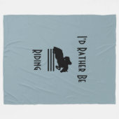 Ik zou liever Show Jumper Silhouette uitdelen Fleece Deken (Voorkant (Horizontaal))