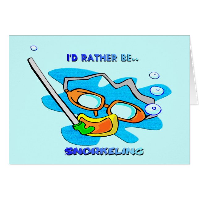 Ik zou liever Snorkeling zijn (Voorkant Horizontaal)