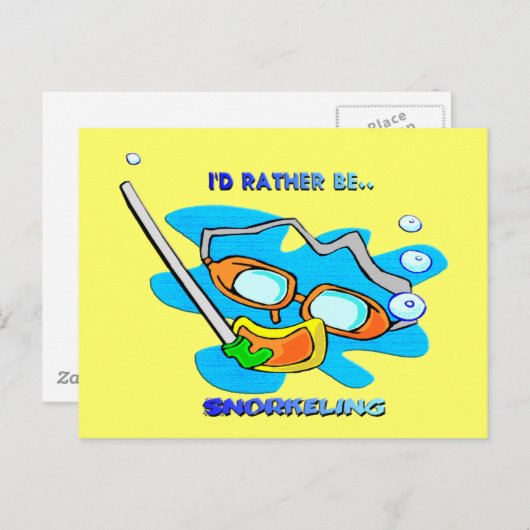 Ik zou liever Snorkeling zijn Briefkaart (Voorkant / Achterkant)